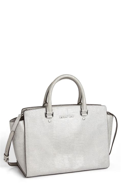 michael kors silver selma satchel|Michael Kors selma satchel.